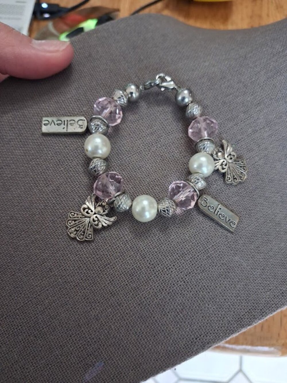 6 inch Religious beaded bracelet